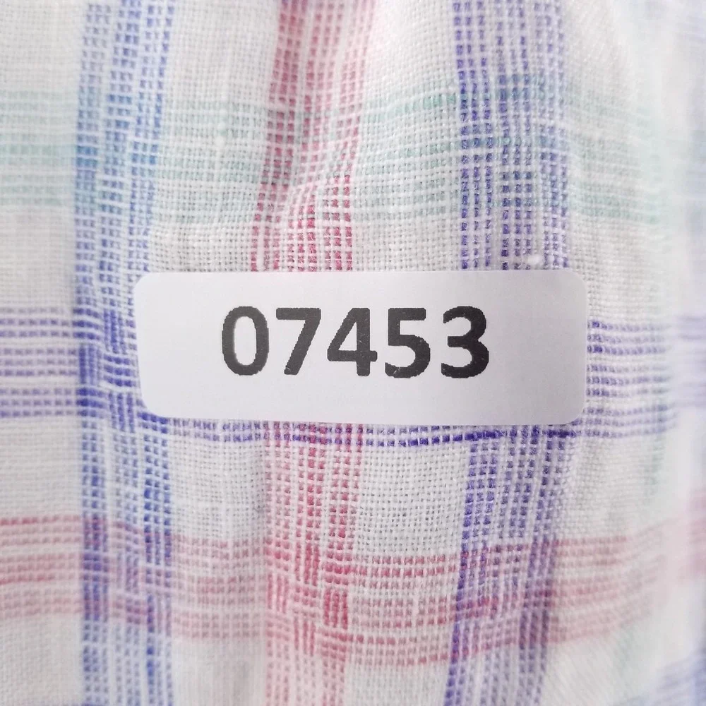 Peter Millar Shirt Mens Large White Colorful Plaid Crown Hammock Sport Linen